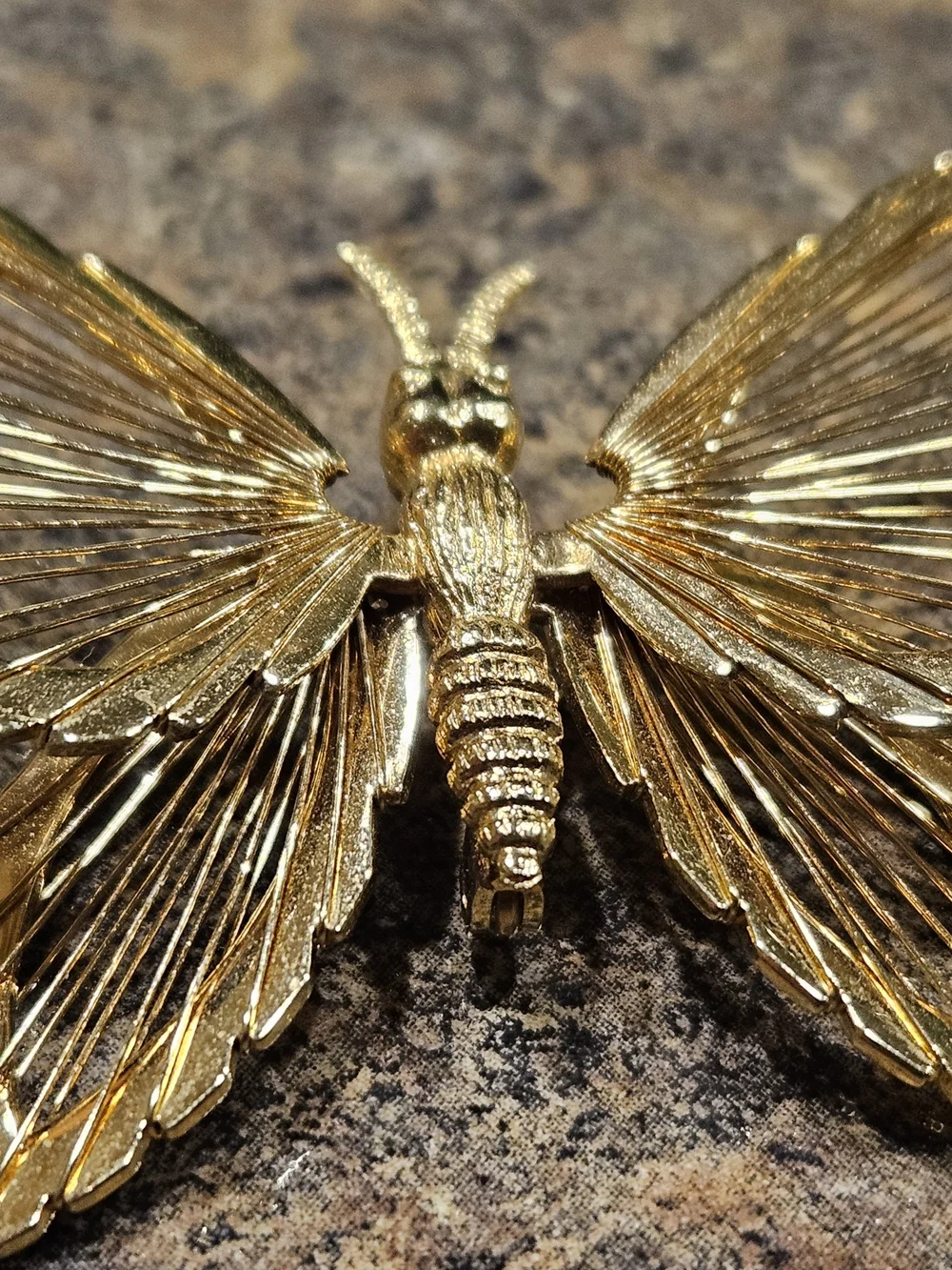 Gold Butterfly Brooch Pin